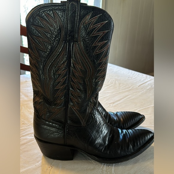 Vintage Dan Post teju lizard western boots size 11 main image 4